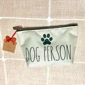 Rae Dunn DOG PERSON small bag - cosmetic, purse, handbag, puppy treats case NWT